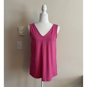 Boden Womens V Neck Sleeveless Tank Top Pink Summer Preppy Layering Casual Cute